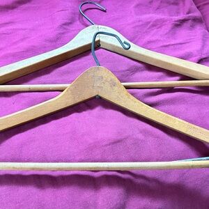 Vintage Wooden Hangers Set